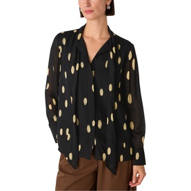 Abstract Spot Tie Blouse