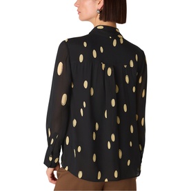 Abstract Spot Tie Blouse