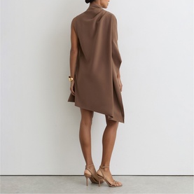 Ellery Draped Mini One-Shoulder Dress