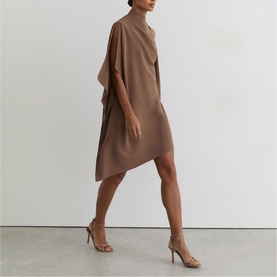 Ellery Draped Mini One-Shoulder Dress