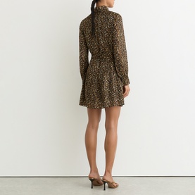 Darci Floral Metallic Flared Mini Dress