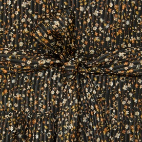 Darci Floral Metallic Flared Mini Dress
