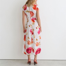 Lyra Floral-Print Belted Dress
