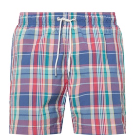 Madras Check Print Swim Shorts