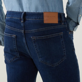 Mid-Rise Straight Leg Jeans