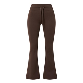 Groove High-Rise Ribbed Wide-Flare Pant