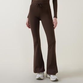 Groove High-Rise Ribbed Wide-Flare Pant