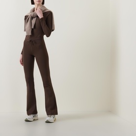 Groove High-Rise Ribbed Wide-Flare Pant