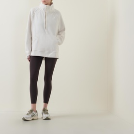 Scuba Oversized Half-Zip Long Sweatshirt