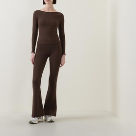 Ribbed Scoop-Back Yoga Top