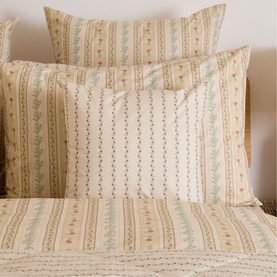 Rose Floral Small Cushion Cream
