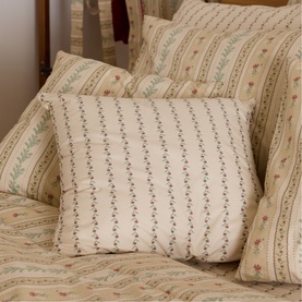 Rose Floral Small Cushion Cream