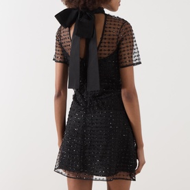 Ilana Embellished Tulle Mini Dress