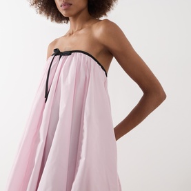 Sofia Taffeta Mini Puff Dress