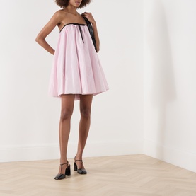 Sofia Taffeta Mini Puff Dress