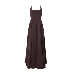 Joy Pleated Flared Evening Dress