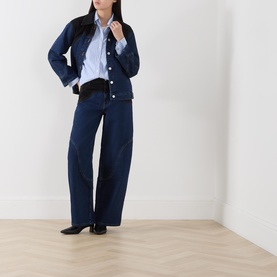 Napolen Two-Tone Wide Leg Jeans