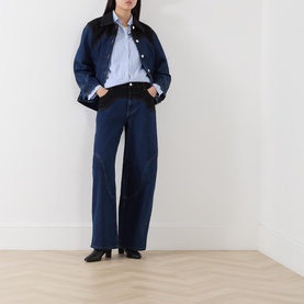 Napolen Two-Tone Wide Leg Jeans