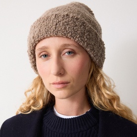 Boucl&eacute; Knit Beanie Hat