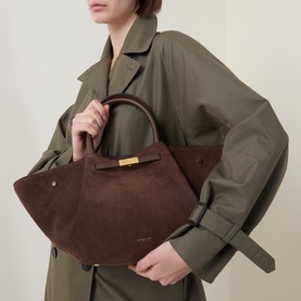 New York Midi Suede Tote Bag