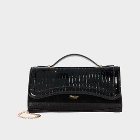 Edited Top Handle Snake-Effect Bag