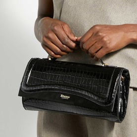 Edited Top Handle Snake-Effect Bag