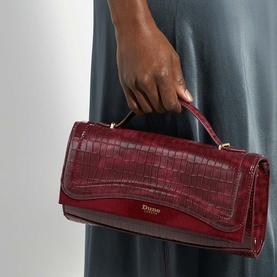 Edited Top Handle Snake-Effect Bag