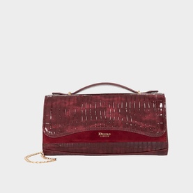 Edited Top Handle Snake-Effect Bag