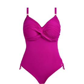 Beach Waves Underwired Twist Front Adjustable Swimsuit
