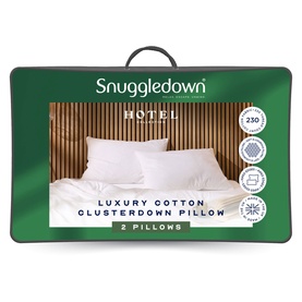 Luxury Cotton Cluster Down Pillow Pair
