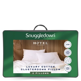 Luxury Cotton Cluster Down Pillow Pair