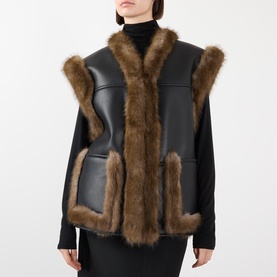 Cassia Reversible Faux Shearling Vest