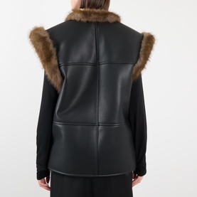 Cassia Reversible Faux Shearling Vest