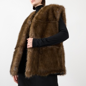 Cassia Reversible Faux Shearling Vest
