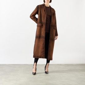 Santara Suede Trench Coat