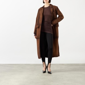 Santara Suede Trench Coat