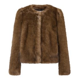 Sadie Faux Shearling Cropped Jacket