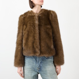 Sadie Faux Shearling Cropped Jacket