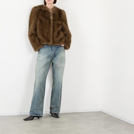 Sadie Faux Shearling Cropped Jacket