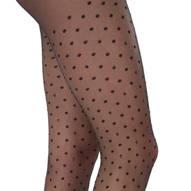 Crystal Dots Tights Black/Jet