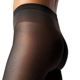 Crystal Studded Seam Tights Black/Jet Hemmatite