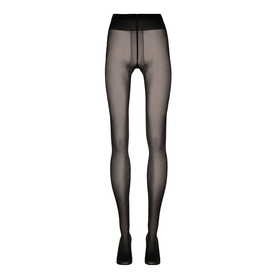 Crystal Studded Seam Tights Black/Jet Hemmatite