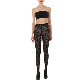 Rose Floral Tights Black/Black