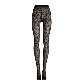 Rose Floral Tights Black/Black