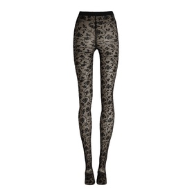 Rose Floral Tights Black/Black