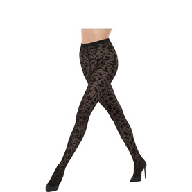 Rose Floral Tights Black/Black