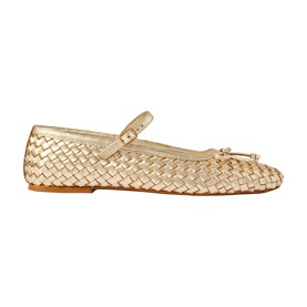Charley Leather Woven Ballet Flats