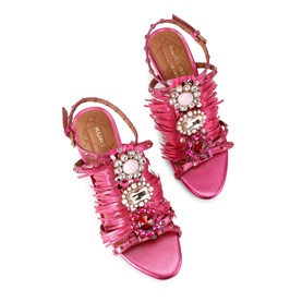 Jewel Fringe Heeled Sandals