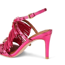 Jewel Fringe Heeled Sandals