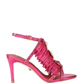 Jewel Fringe Heeled Sandals